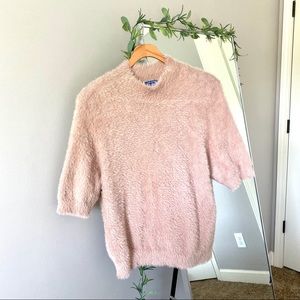 Mockneck Eyelash Blouse